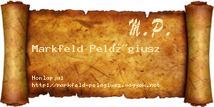 Markfeld Pelágiusz névjegykártya